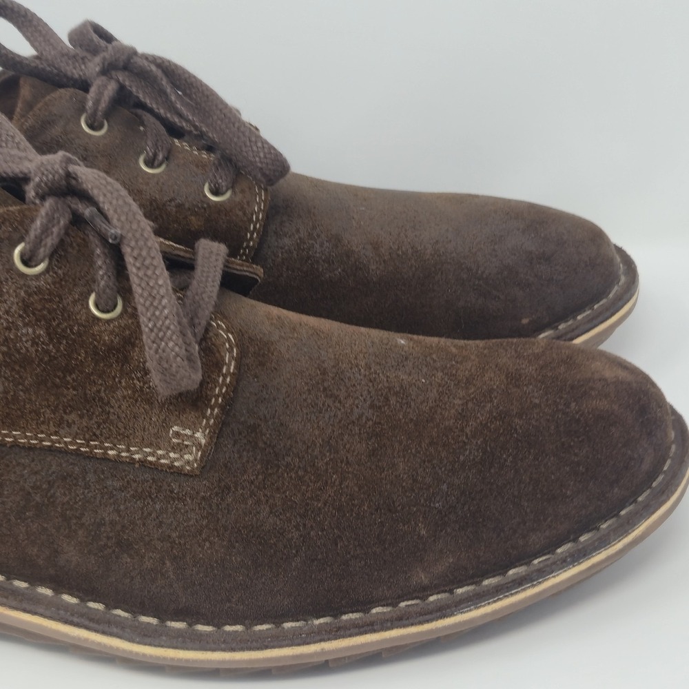 Clarks Men's 13 M Brown Suede Oxford Shoes 82655 Plain Toe Casual Comfort - Picture 5 of 16